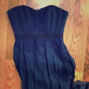 Bcbg navy dress long size 0